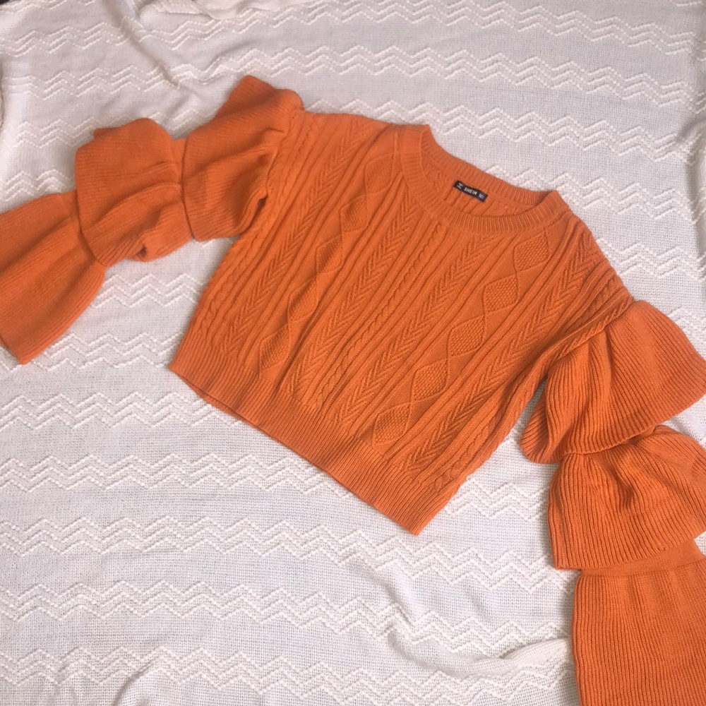 Layered sleeve sweater